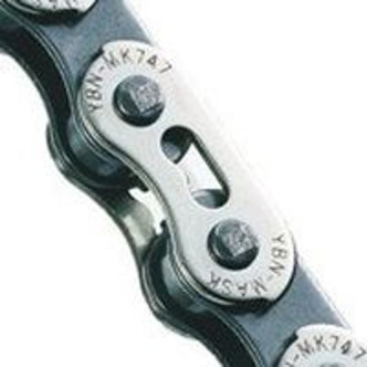 YBN MK-747S BMX Chain - Dimensions: 1/2 x 1/8 x 112 Links, Color: Silver/Grey.