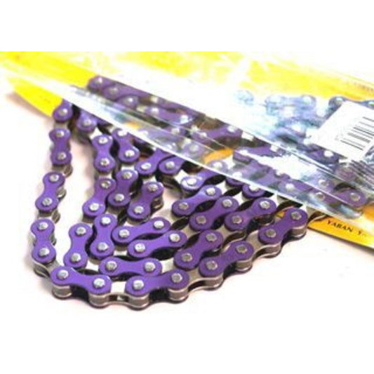 YBN S-410 Nickel Purple Single Speed Chain, 112 Links