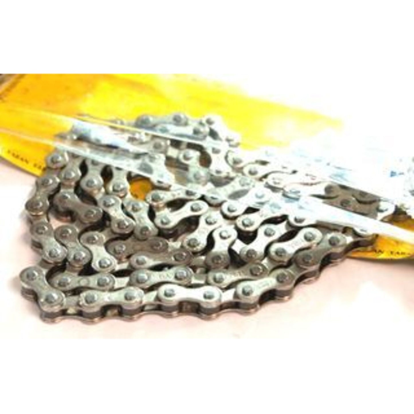 YBN S-410 Single Speed Chain - 112 Links, Silver/Silver