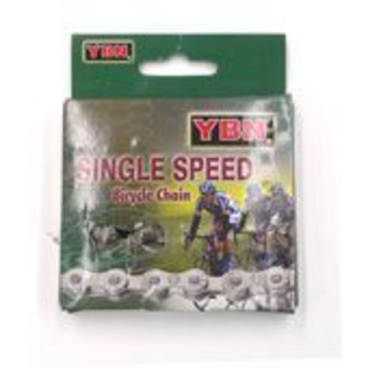 YBN S-410 Nickel Silver Single Speed Chain - 96 Links