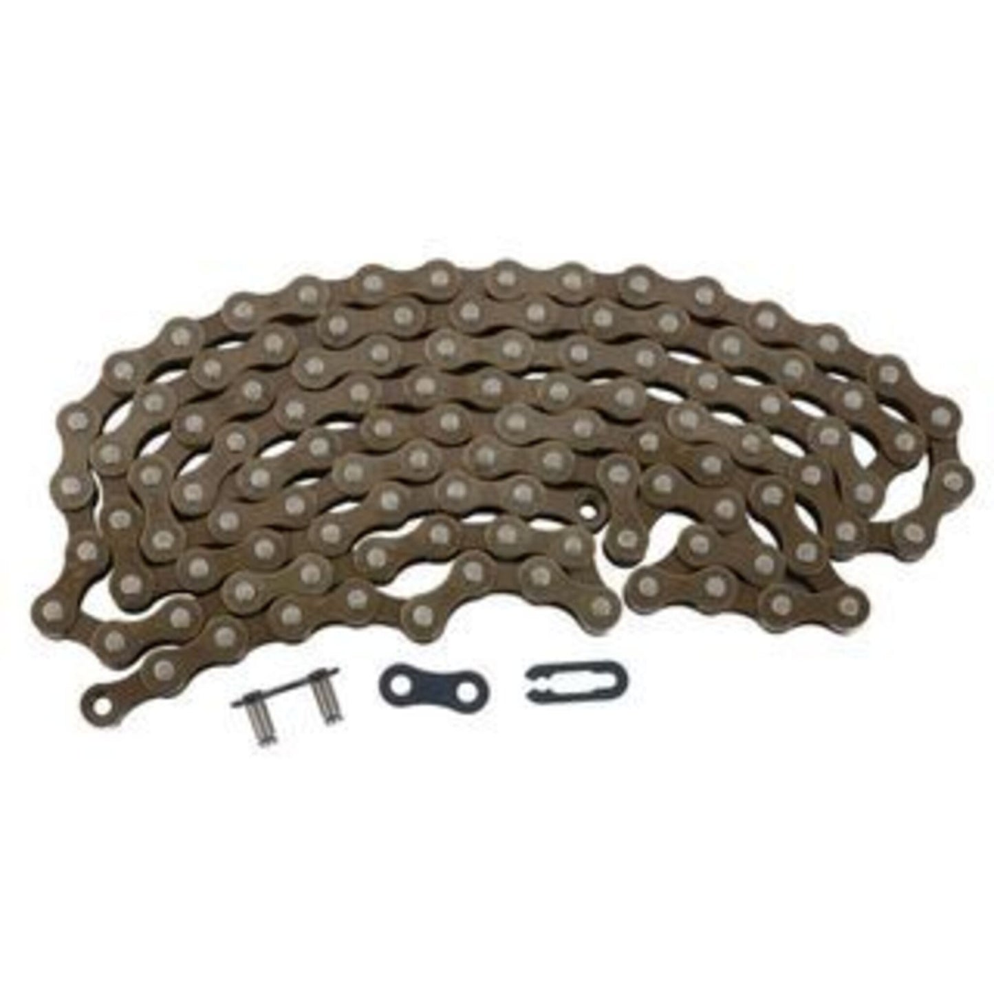YBN S-410 Single Speed Chain - 96 Links, Brown/Grey
