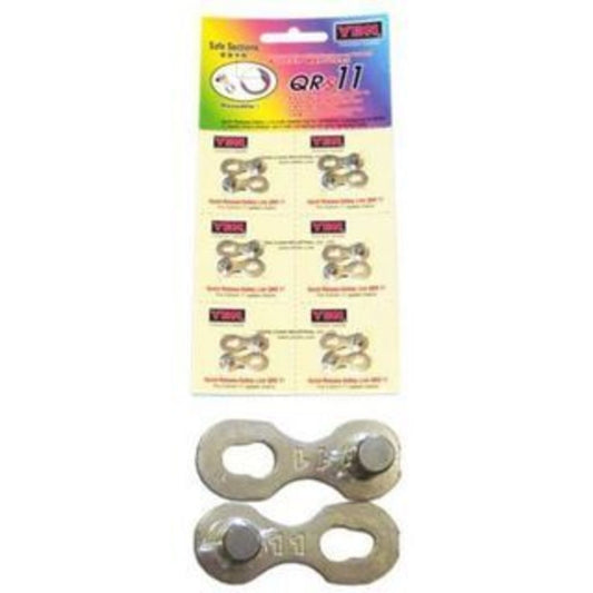 YBN Missing Links   11-Speed Chain Connector   Silver, 5.6mm, 6 per Package