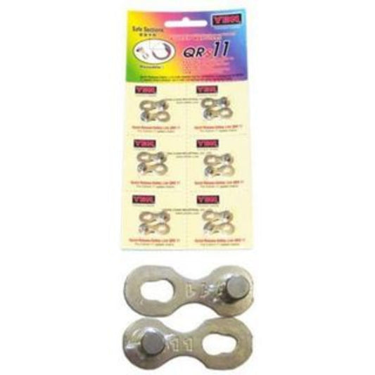 YBN Missing Links 11-Speed Chain Connector Silver, 5.6mm, 6 per package