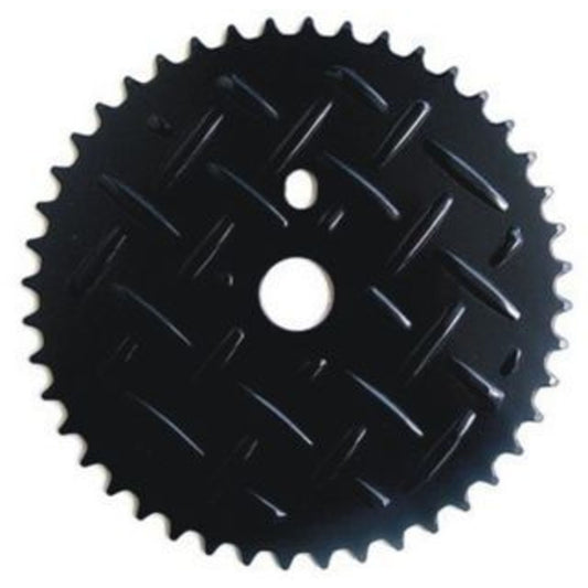 44T Steel Chain Ring - Available in Black Checkerplate or Grate Design