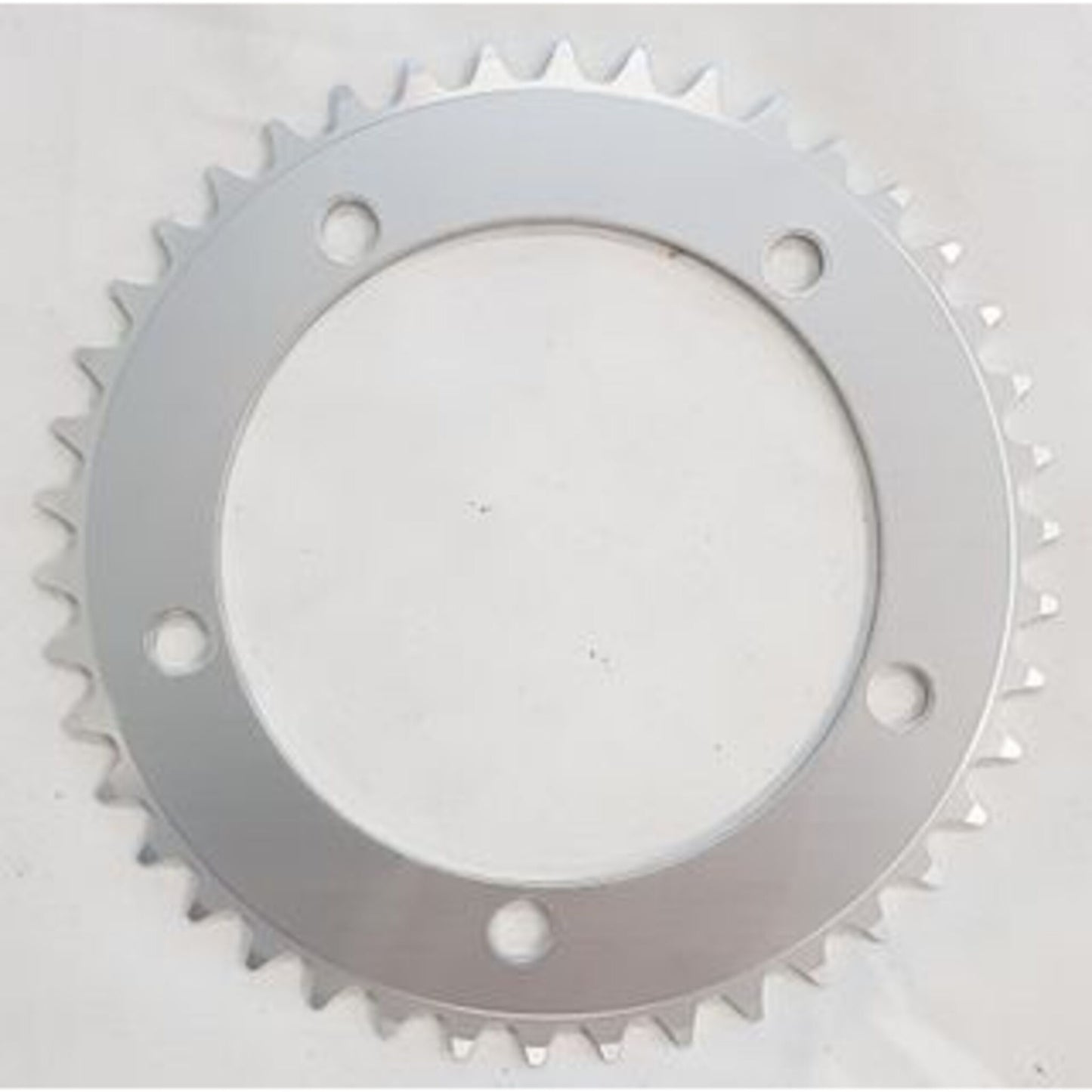 Lasco Alloy 42T Single Speed Chainring with a 130 BCD - Silver