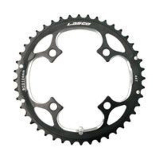 Black Alloy CNC Chainring 44T with a 104/64 BCD