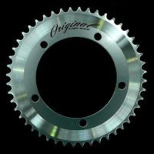 Lasco Alloy 48-tooth Single Speed Chainring with a 130 BCD - Silver