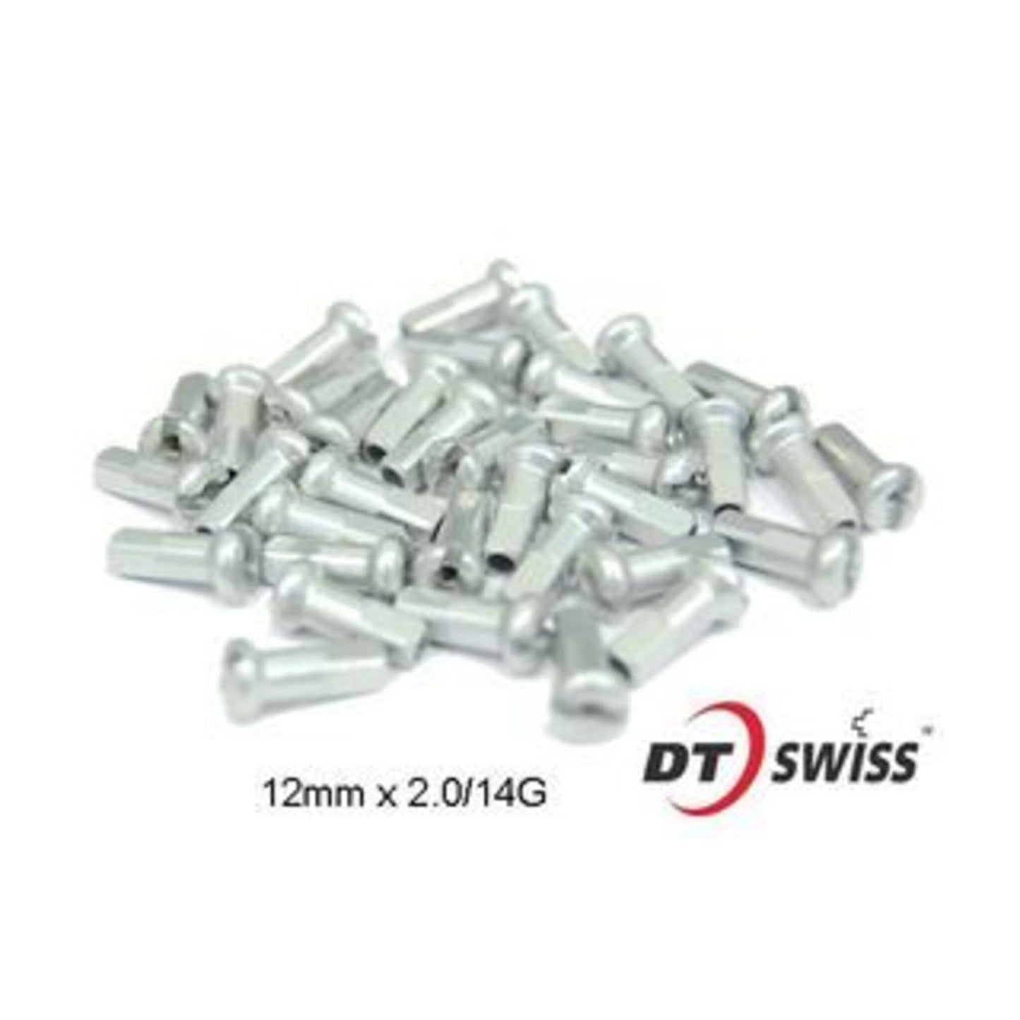 Individual Bike Wheel Spoke Ends - DT Nipples 14g Alloy Silver