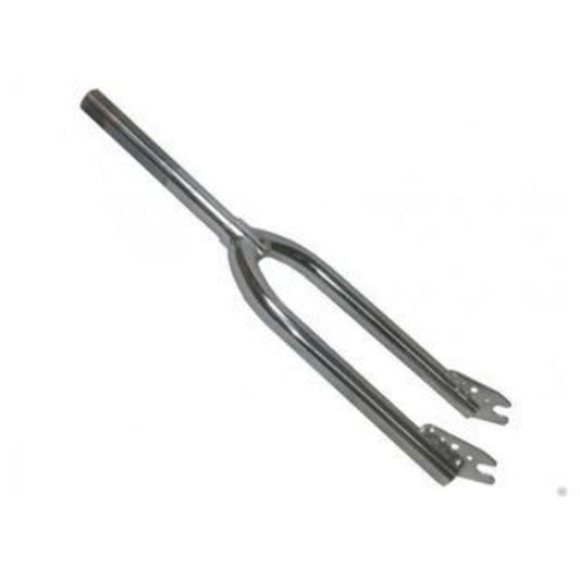 55mm Silver BMX Fork with Threaded Design - ID21.1, 160mm Length, 29mm Leg Width