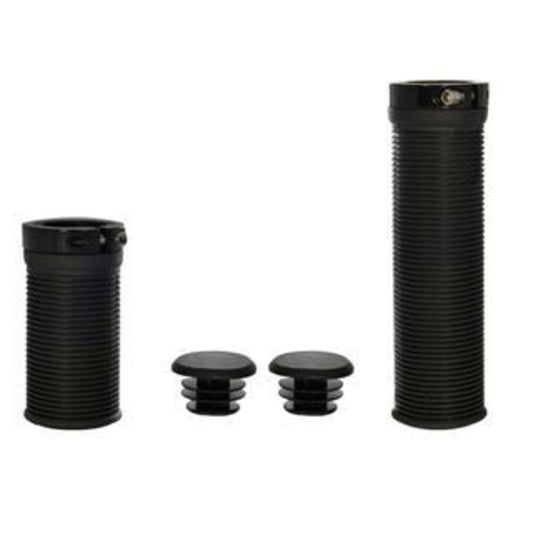 Oxford Lock-On Grip-Shift Grips - Black with Alloy Clamp