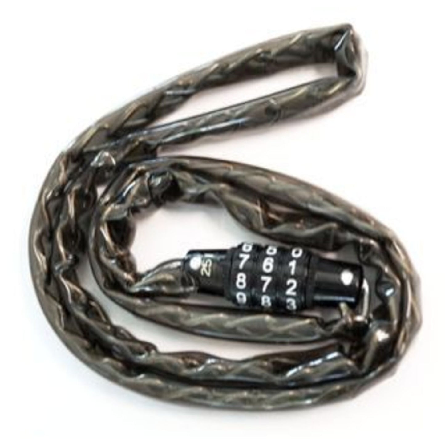Combination Chain Lock - 2.3mm x 915mm - 3-Digit Code - Transparent