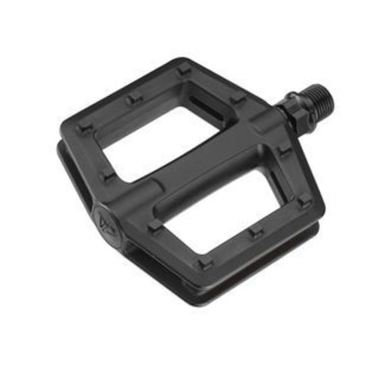 VP Junior Bike Pedals - 1/2" Boron Axle, Single-Piece PP Body, Ball Bearings, Black Color