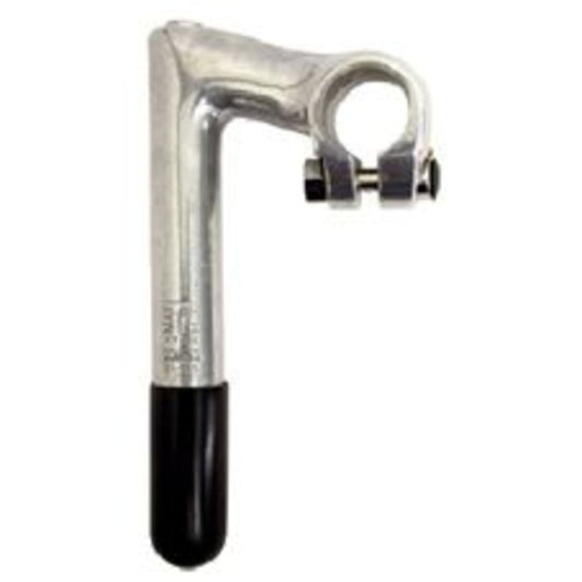 Alloy Silver Quill Handlebar Stem - 180mm in length, 80mm extension, and a 30-degree angle.
