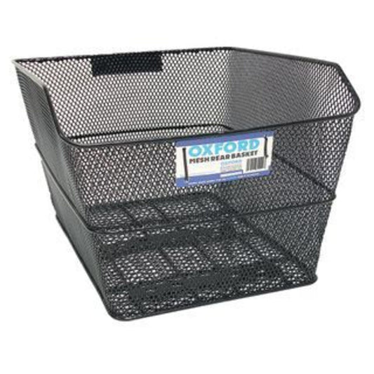 Black Bicycle Accessory: Oxford Rear Basket with Mounting Hardware