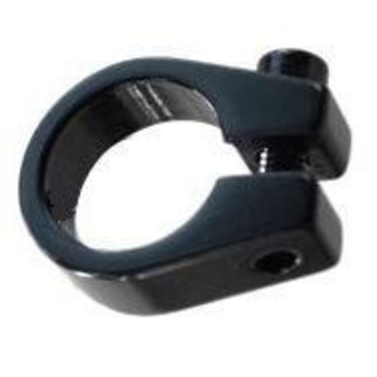 Black Alloy Seat Post Clamp with Lip - 25.4mm