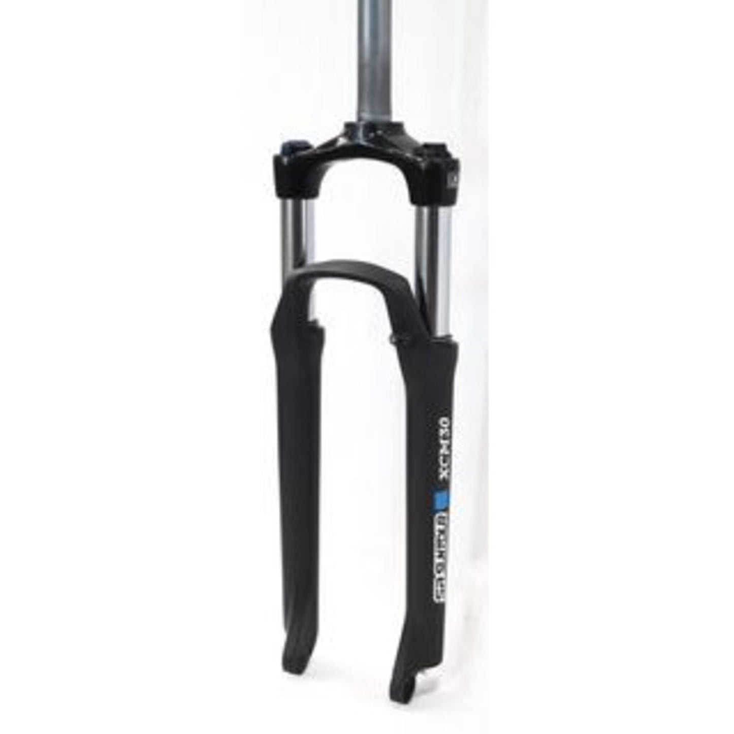 SR Suntour XCM HLO 27.5" Suspension Fork - Coil Spring, Hydraulic Lockout, Disc Brake Compatible, 100mm Travel, Matte Black Finish.