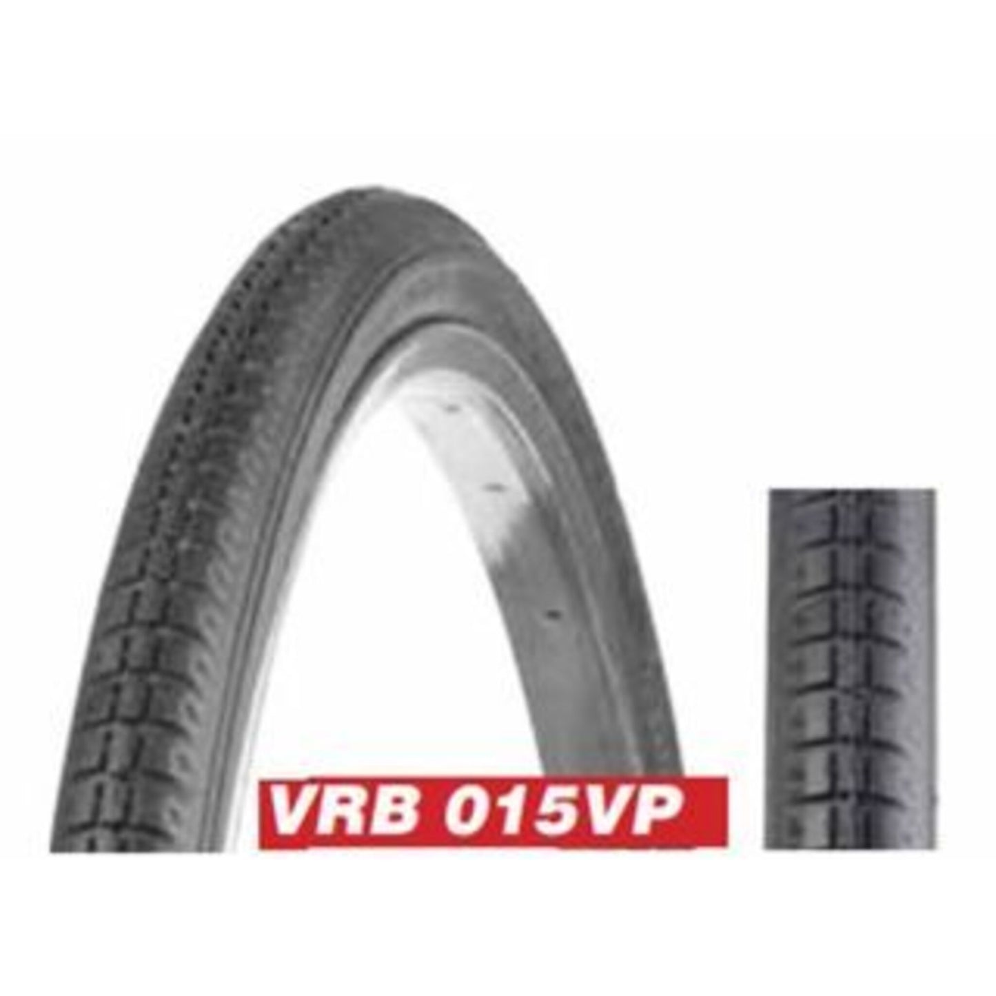 VeeRubber 27x1.1/4 Tire - Block Tread Design, Black Color