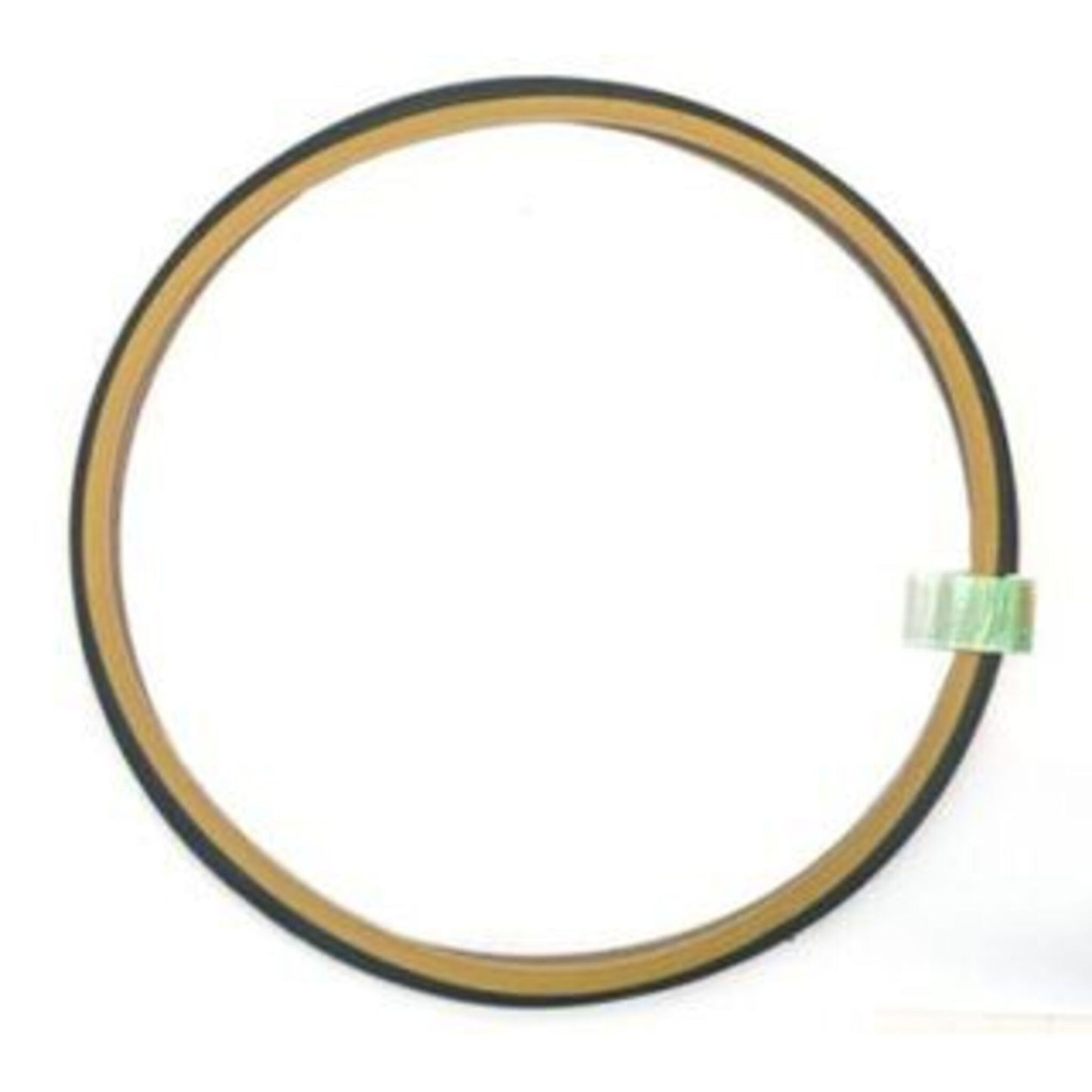 Duro 27 x 1.1/4 Block Tread Gum Wall Tire in black, rated for 90 PSI, suitable for road bikes.